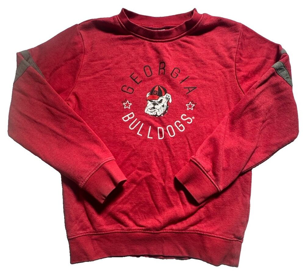 Georgia Bulldogs Rivalry Threads Youth L 10/12 Red Sweatshirt UGA Dawgs